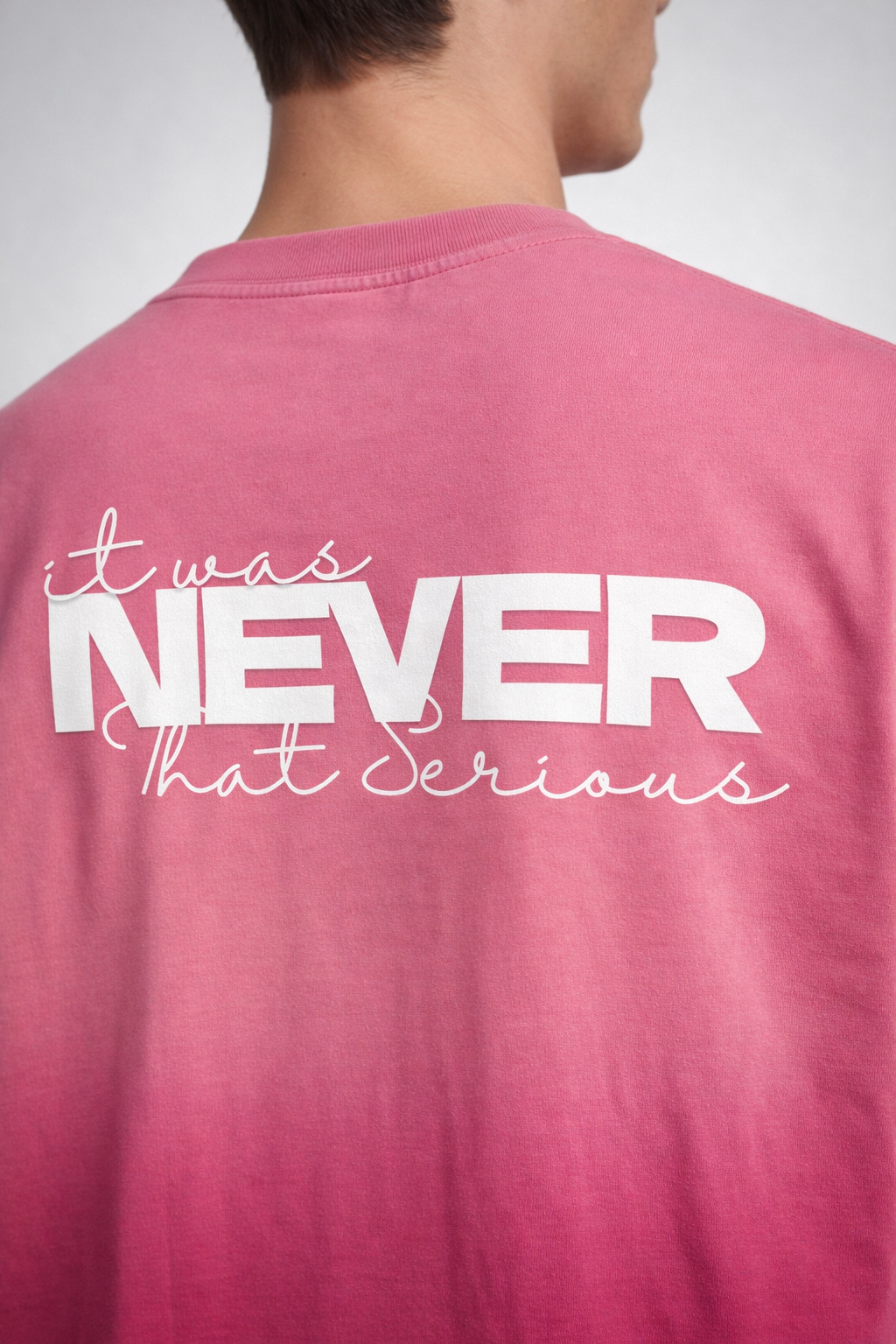 Seriousness Pink Sunfaded Ombrè Boxy Fit T-shirt