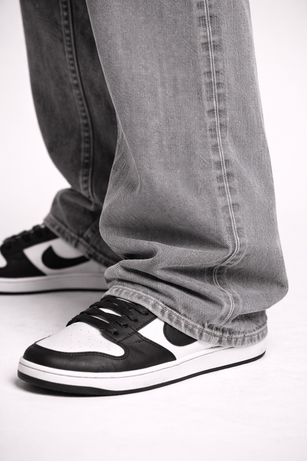 Grey Baggy Denim Jeans