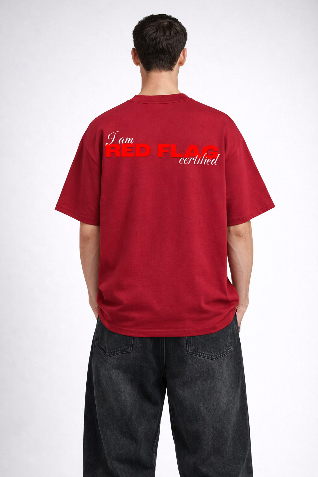 Certified Red Flag Red Oversized T-Shirt