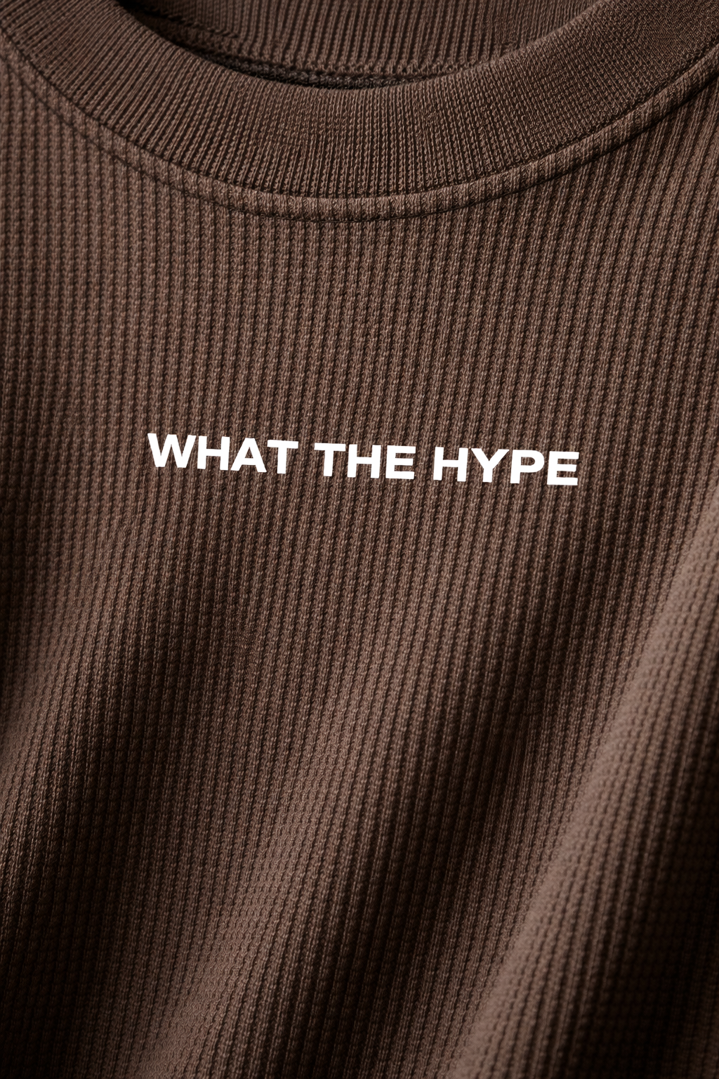 Defective Reality Brown Waffle Knit Pullover