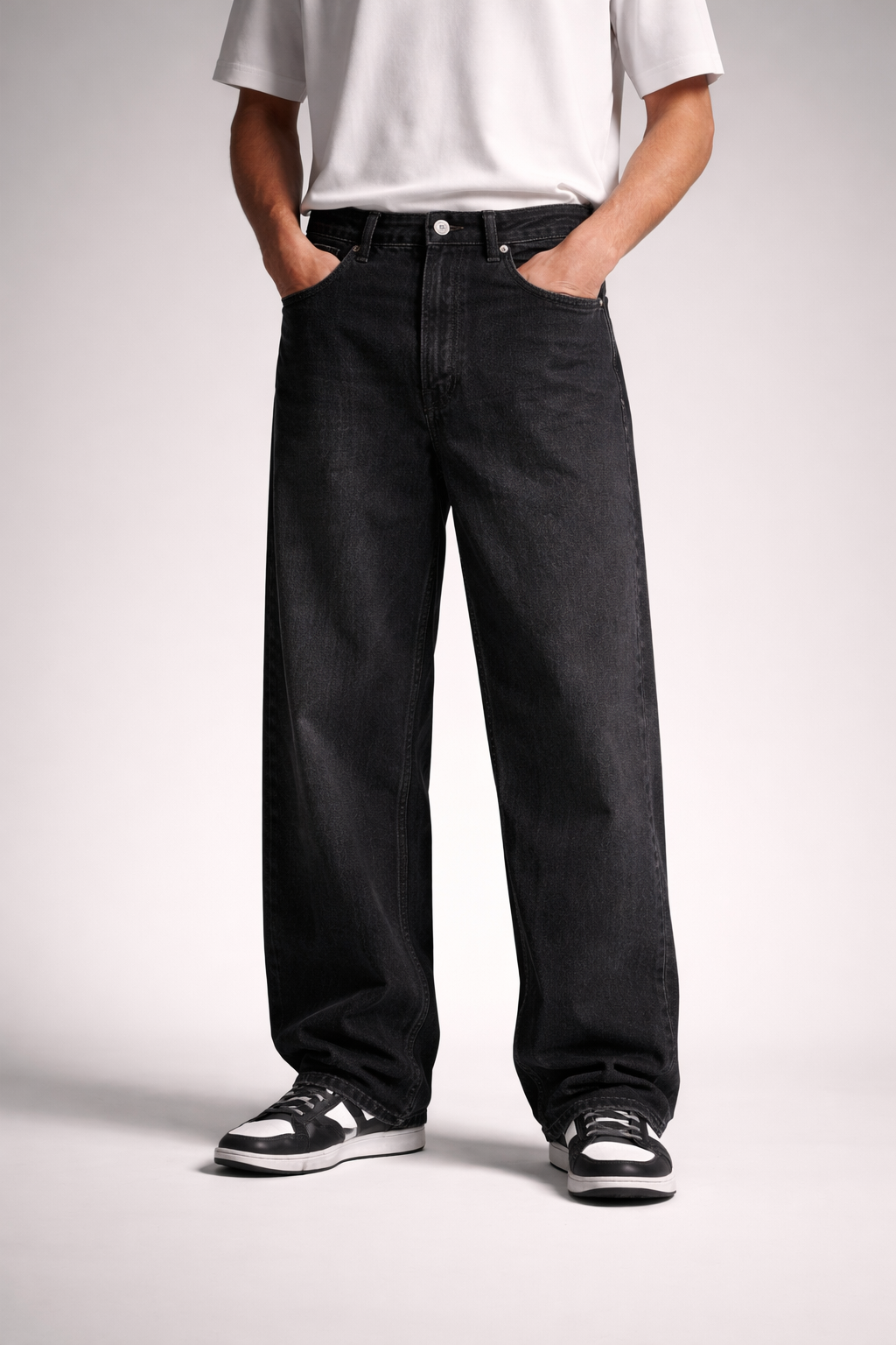 Black Baggy Denim Jeans