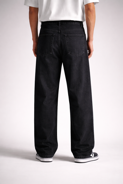 Black Baggy Denim Jeans