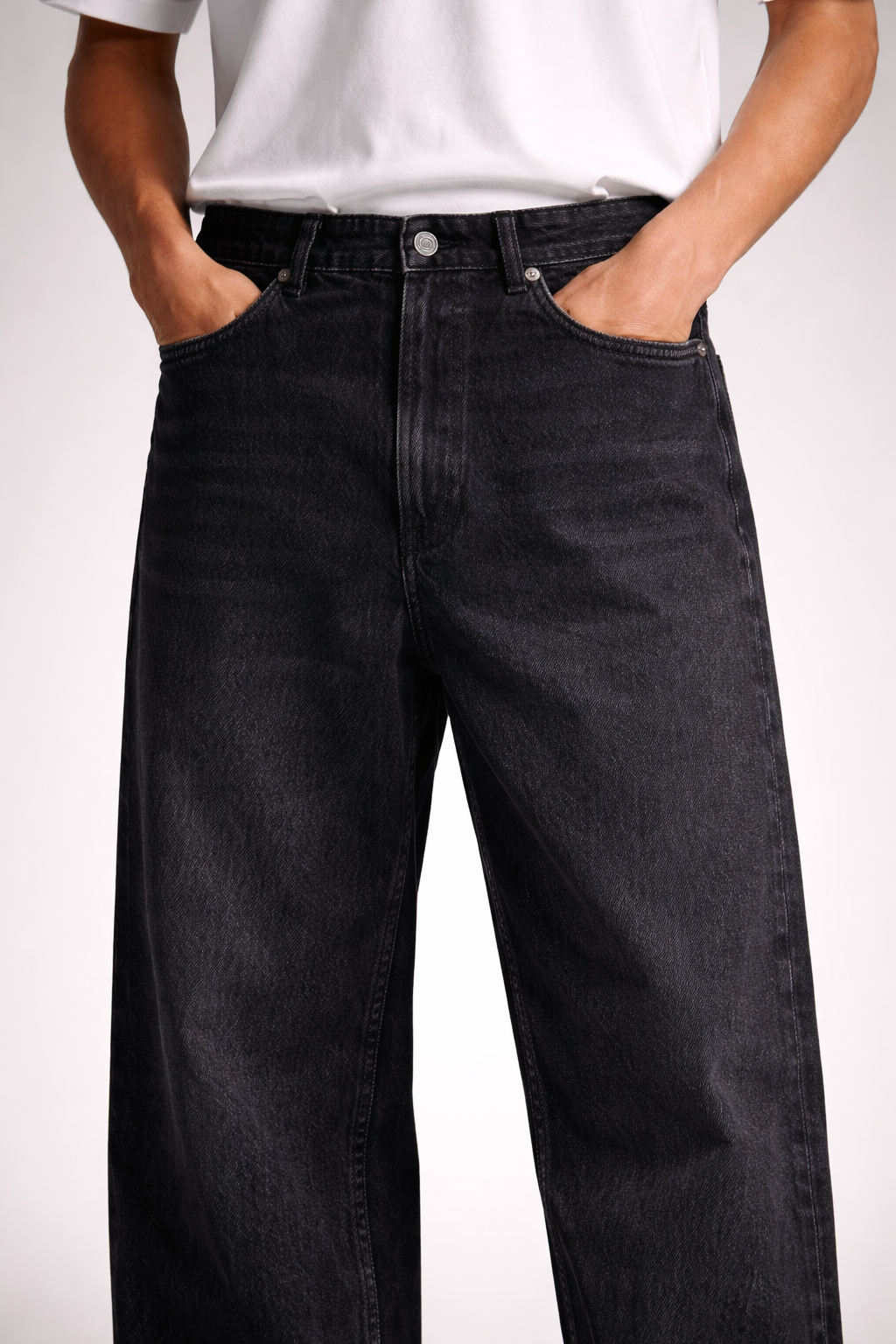 Black Baggy Denim Jeans